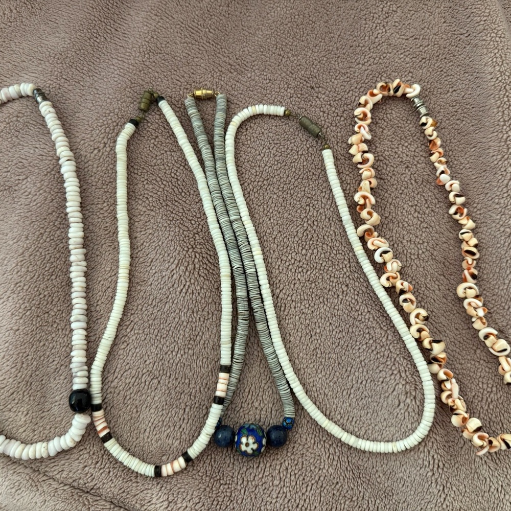 Beaded & Shell Style Necklace Bundle | 5 Pieces